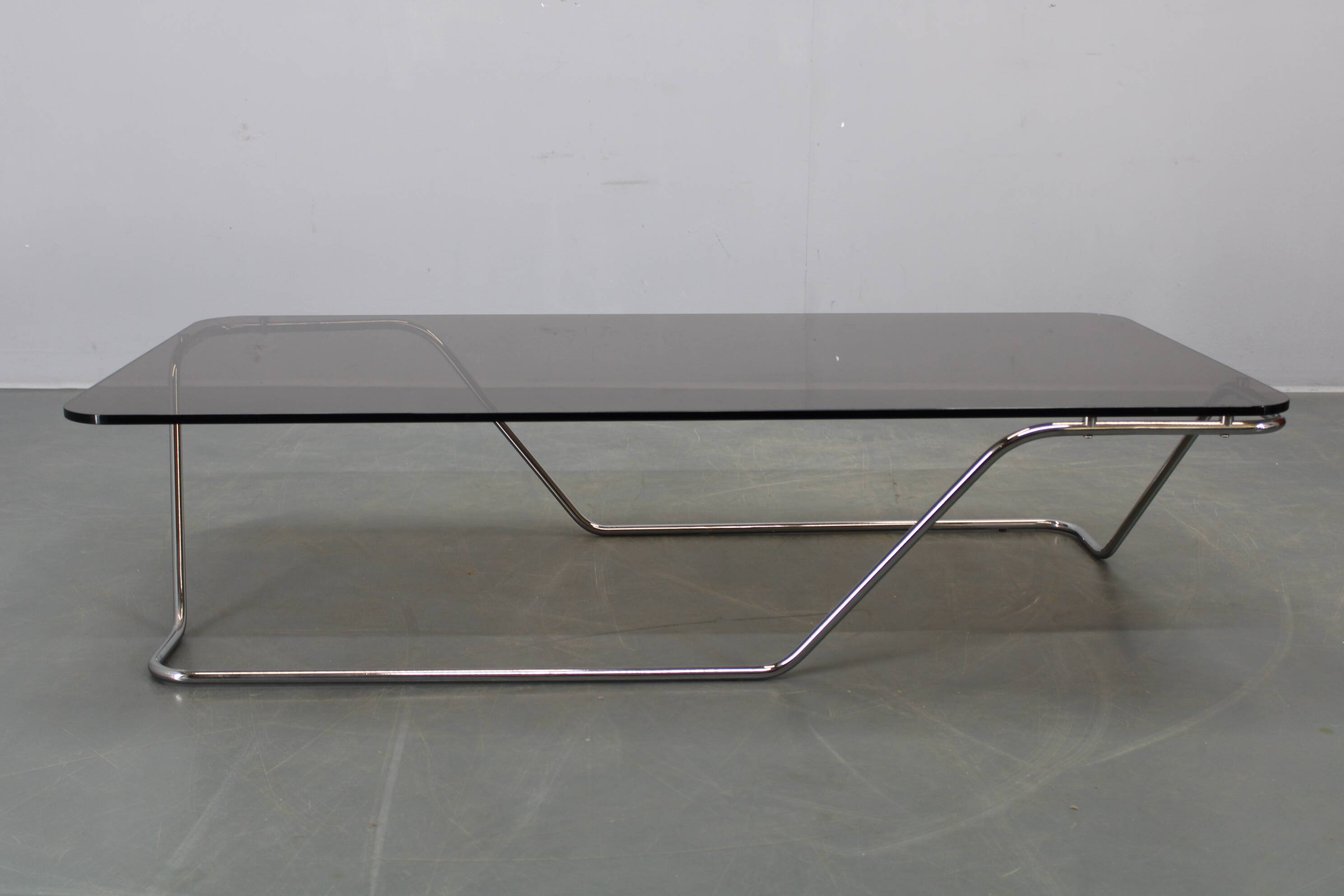 Mid-century smoked glass coffee table, Italy, 1970s