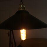 Batch of two industrial hanging lamps