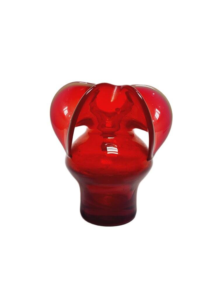 Vintage vase by Czesław Zuber for Sudety Glassworks, Poland, 1970s