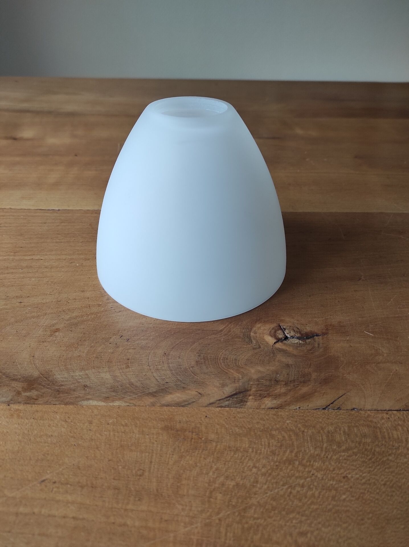 Small translucent white glass lampshade