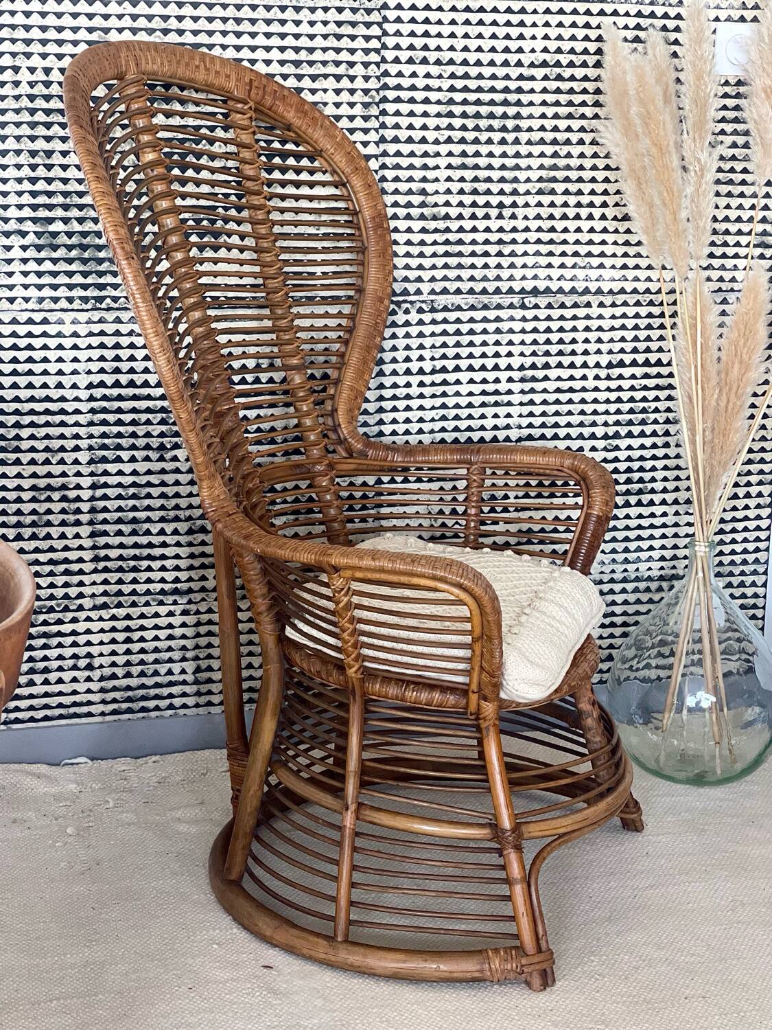 Rattan armchair 1960