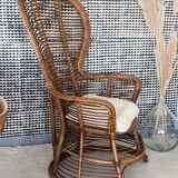 Fauteuil en rotin 1960