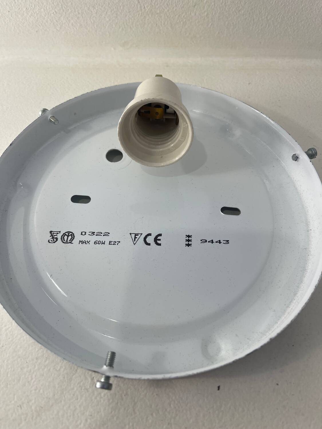 Molded glass ceiling light, 1970