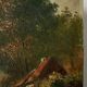 Cottage in the woods, oil on canvas signed