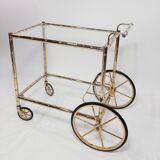 Service trolley serving gilded brass style Maison Baguès