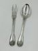 Silver-Plated Metal Cutlery Set Monogram F.B.