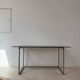Bureau en métal et verre fumé, années 70
