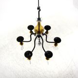 Glass chandelier, Erik Höglund, For Boda Glasbruk & Smide, Sweden, 1970