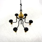 Glass chandelier, Erik Höglund, For Boda Glasbruk & Smide, Sweden, 1970