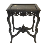 Blackened wooden openwork harness