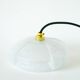 Clichy glass pendant, graphic shape, white, Art Deco, 1930