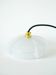 Clichy glass pendant, graphic shape, white, Art Deco, 1930
