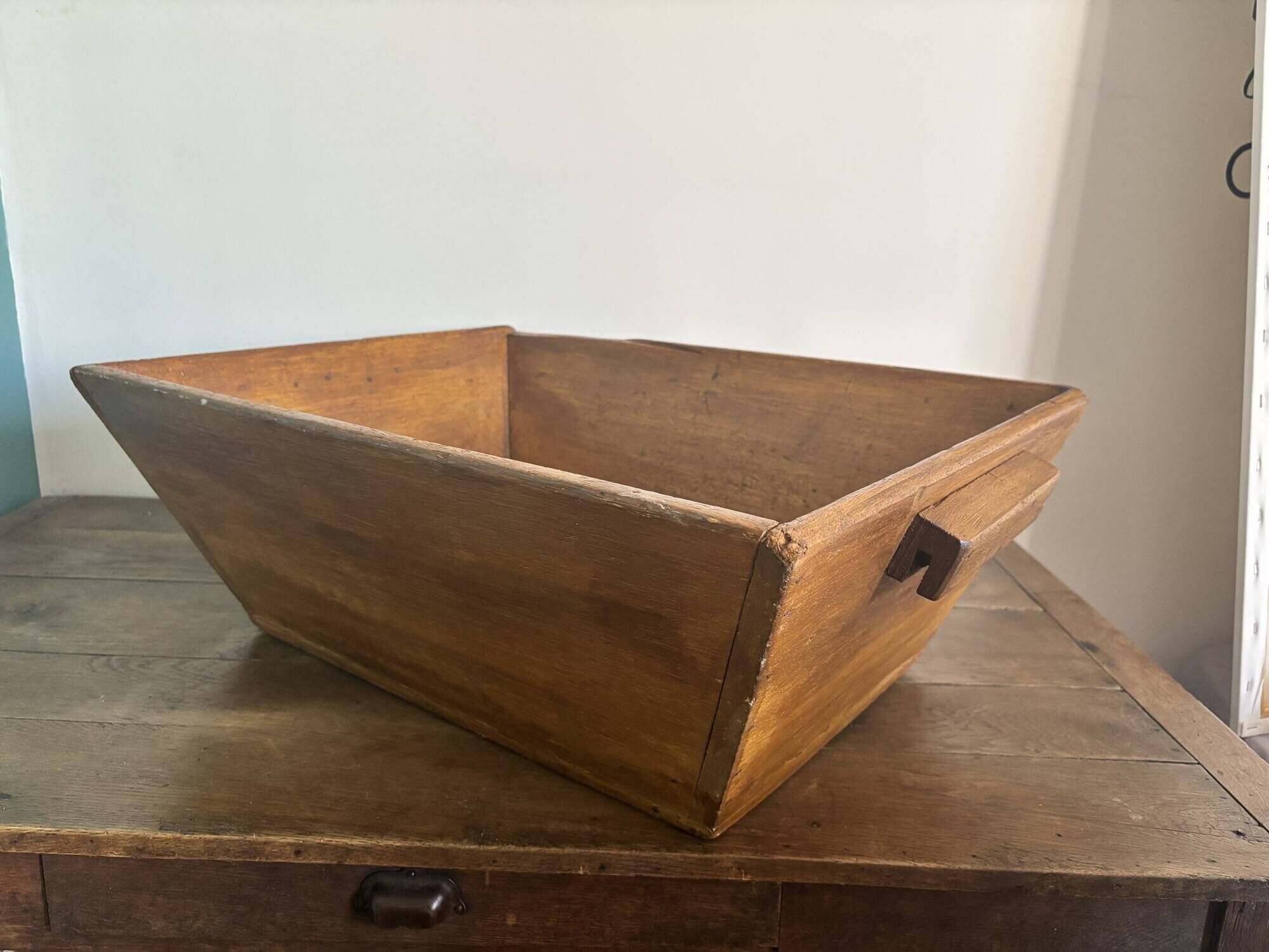Large vintage wooden dough trough – 65 × 50 cm
