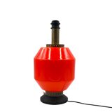 Space Age orange glass table lamp base, Italy 1960s