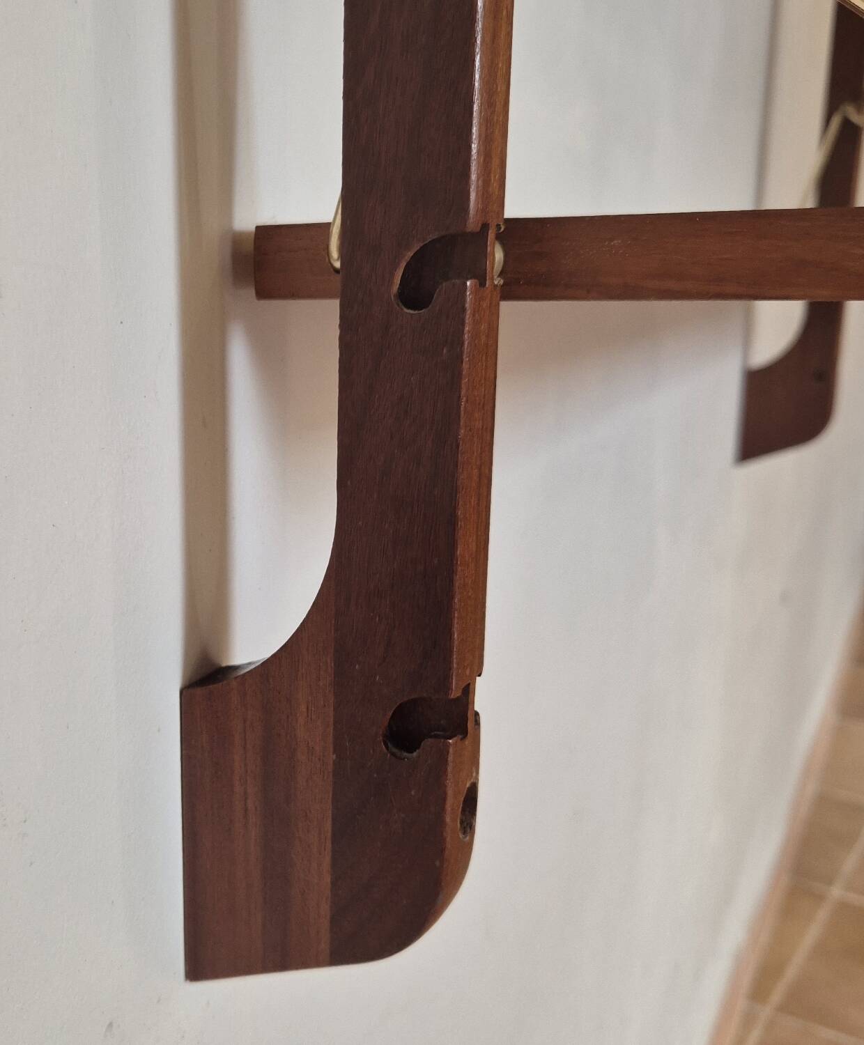 Étagère murale scandinave en teck Ergo, 1960
