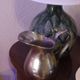 Coffee set in silver metal composed of 3 pitchers, Millan Freres, Paris