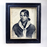 Drawing 1910 "The woman with the headscarf"