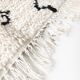 Moroccan Berber rug Azilal ecru and black 2.08x1.33m