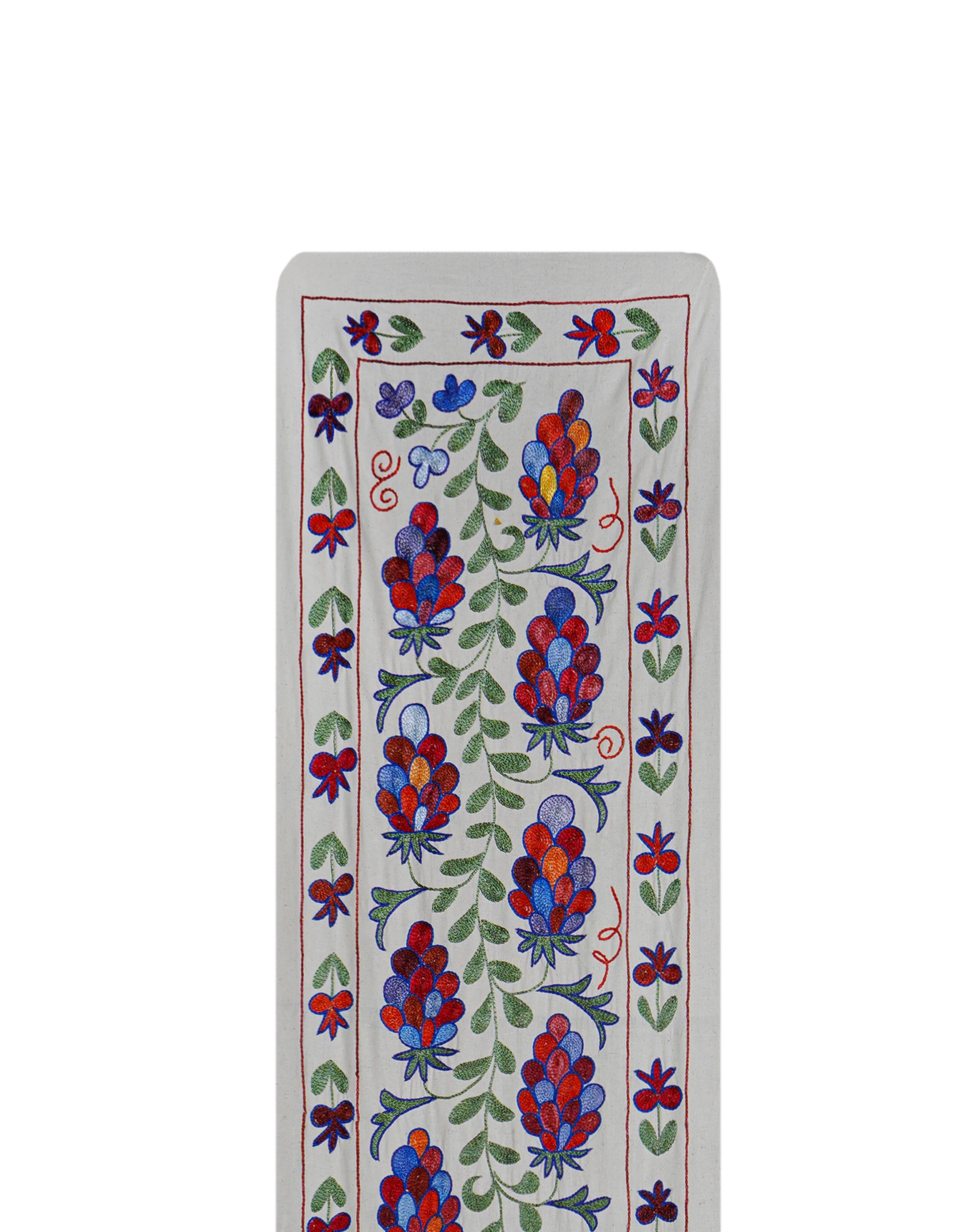 Hand-knotted rug, vintage Turkish rug 43x180 cm