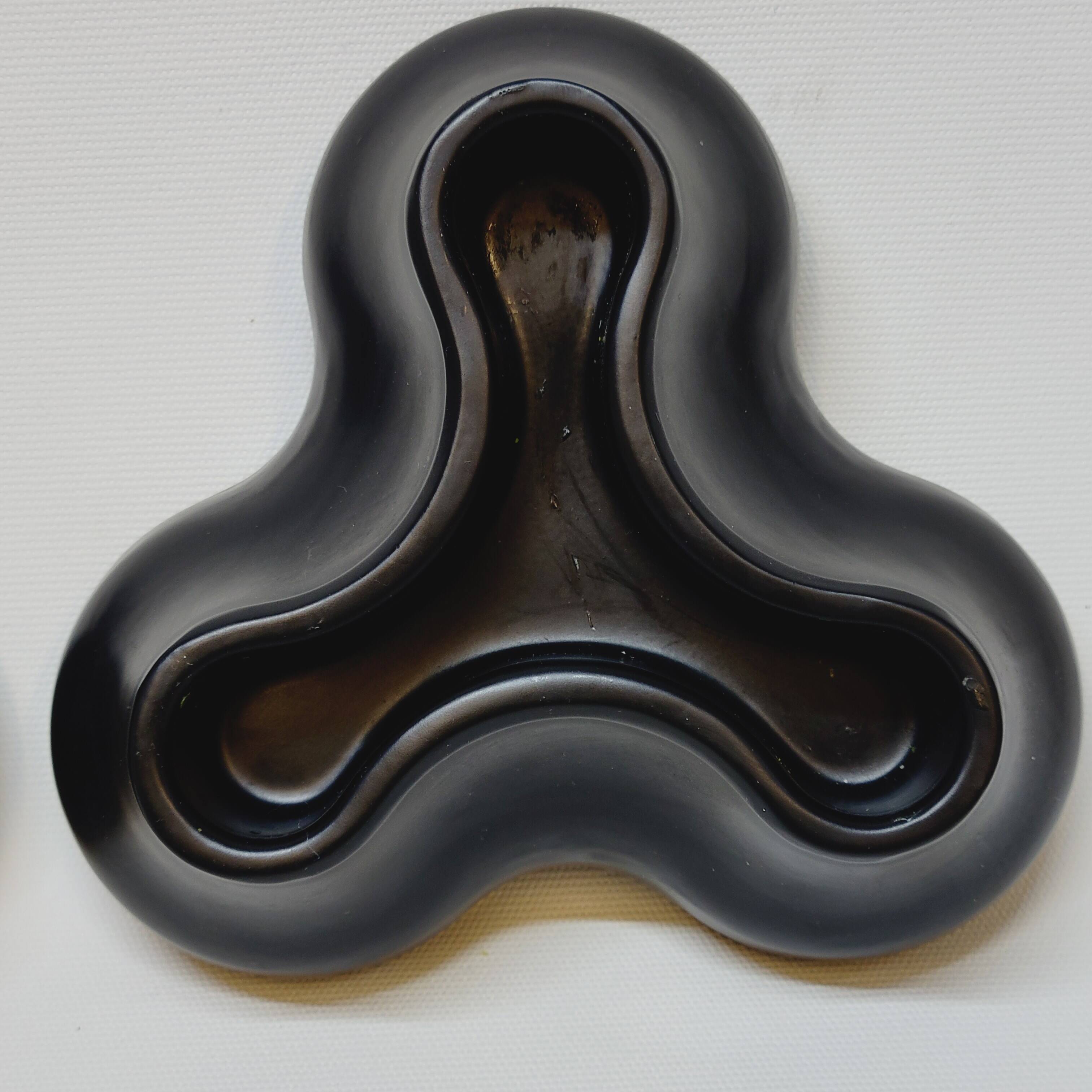 2 Black Candle Holders for 3 Candles Designed by Chris Martin