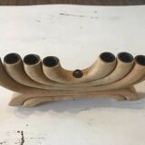 Scandinavian design vintage wood candle holder