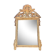 Antique mirror with gilded wood pediment, Louis XVI style