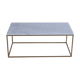 Rectangular coffee table in white marble Ibiza L160xP80xH40, gilded base.
