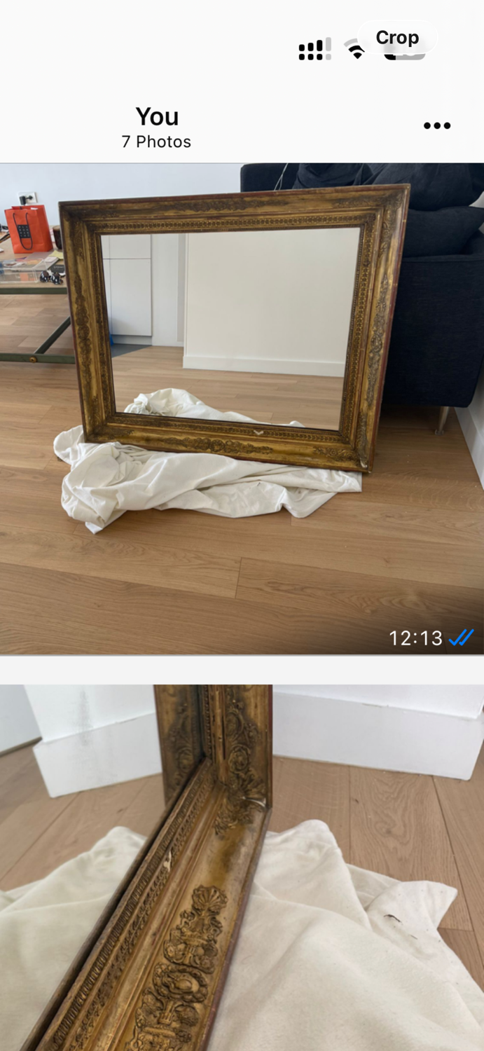 Miroir en bois doré charlesX
