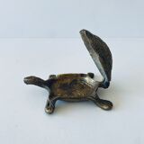 Brass turtle ashtray