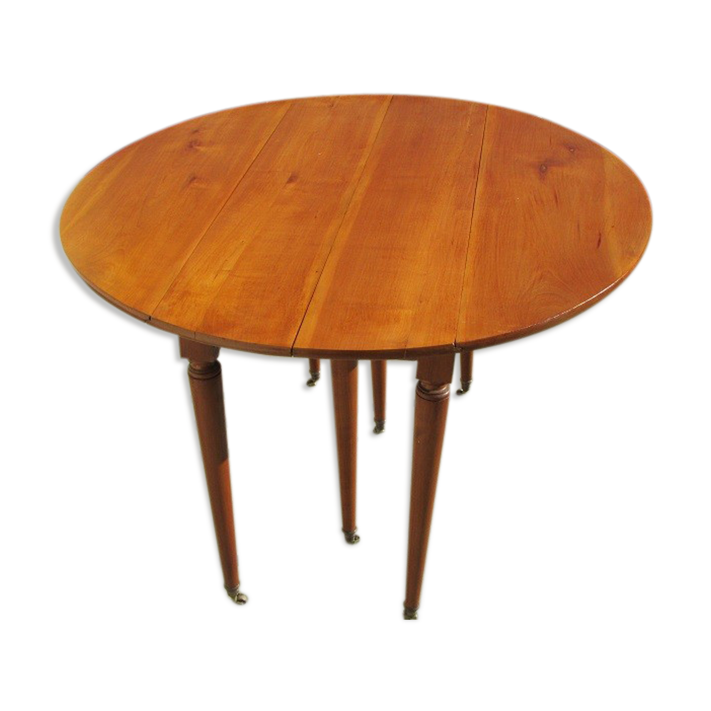 6-foot, felling, opening, cherry-tree round table