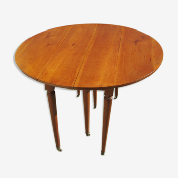 6-foot, felling, opening, cherry-tree round table