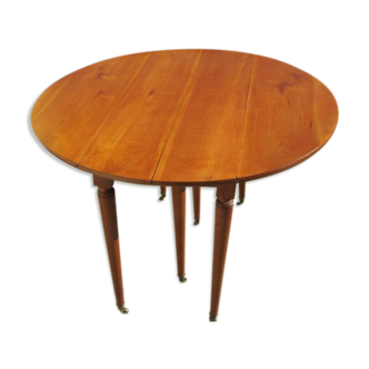 6-foot, felling, opening, cherry-tree round table