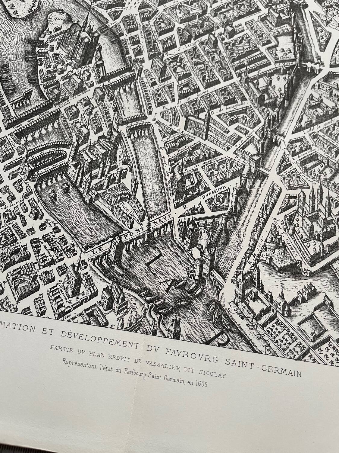 Plan ancien de Paris - Saint Germain des Près