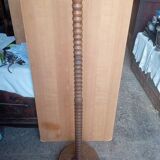 Lampadaire bois brutaliste vintage 1970