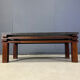 Vintage wooden and stone top coffee table, 1970s