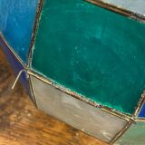 Suspension in coloured mother-of-pearl and brass