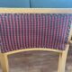 70s armchair chair in Vichy fabric