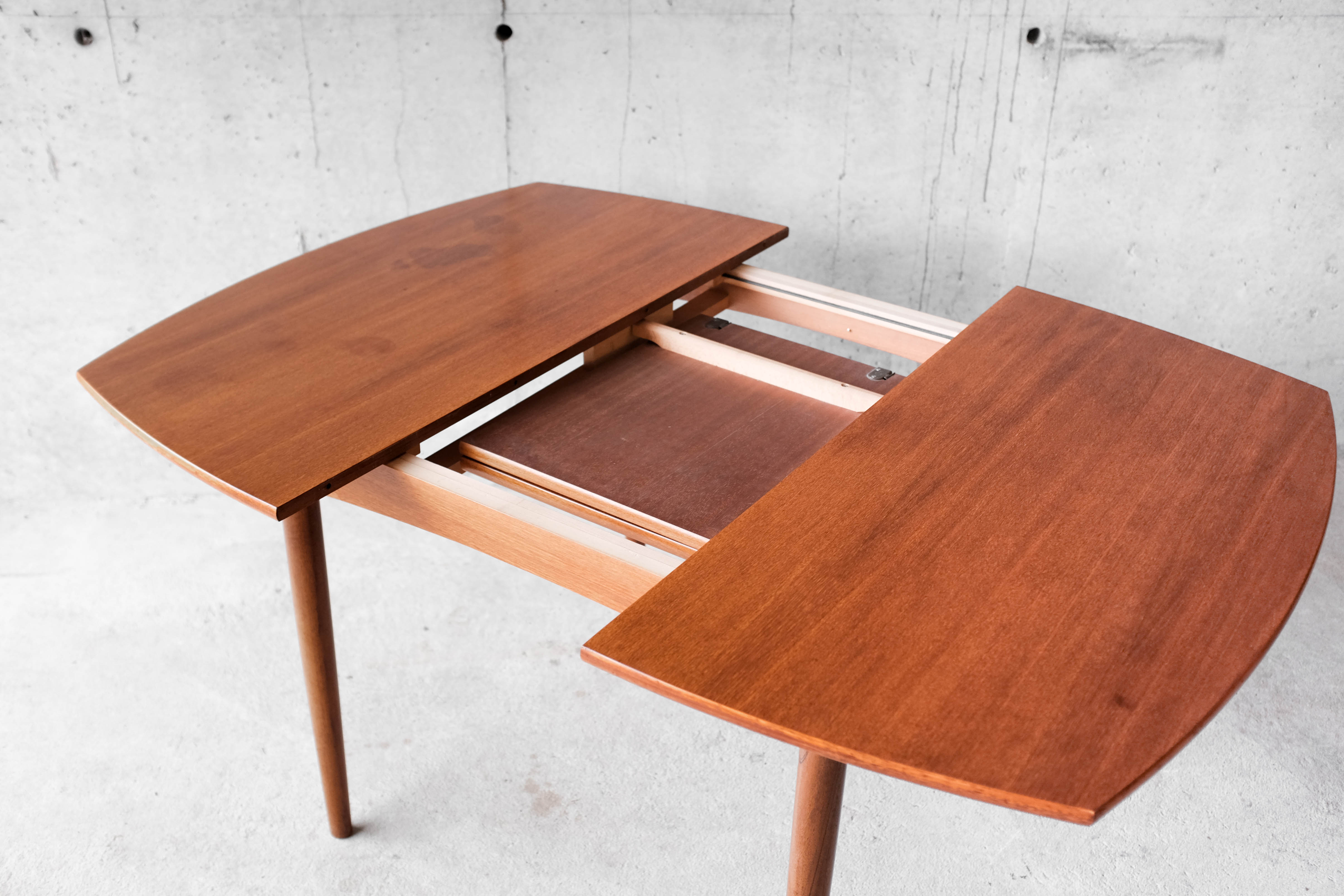 Scandinavian dining table extendable teak - 1960