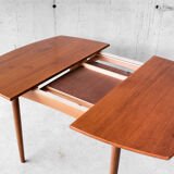 Scandinavian dining table extendable teak - 1960