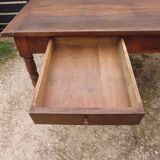 8-seater walnut farm table 199 cm 19th century