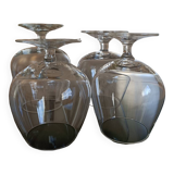 4 crystal Cognac glasses
