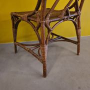 Old french chippendale bamboo chair, 1st half 20th century.