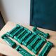 Set of 11 Vallauris glazed porcelain knife holders