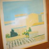 superb lithograph by Roger Muhl Landscape II signed and framed