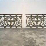 Series of 6 cast iron railings around 1900