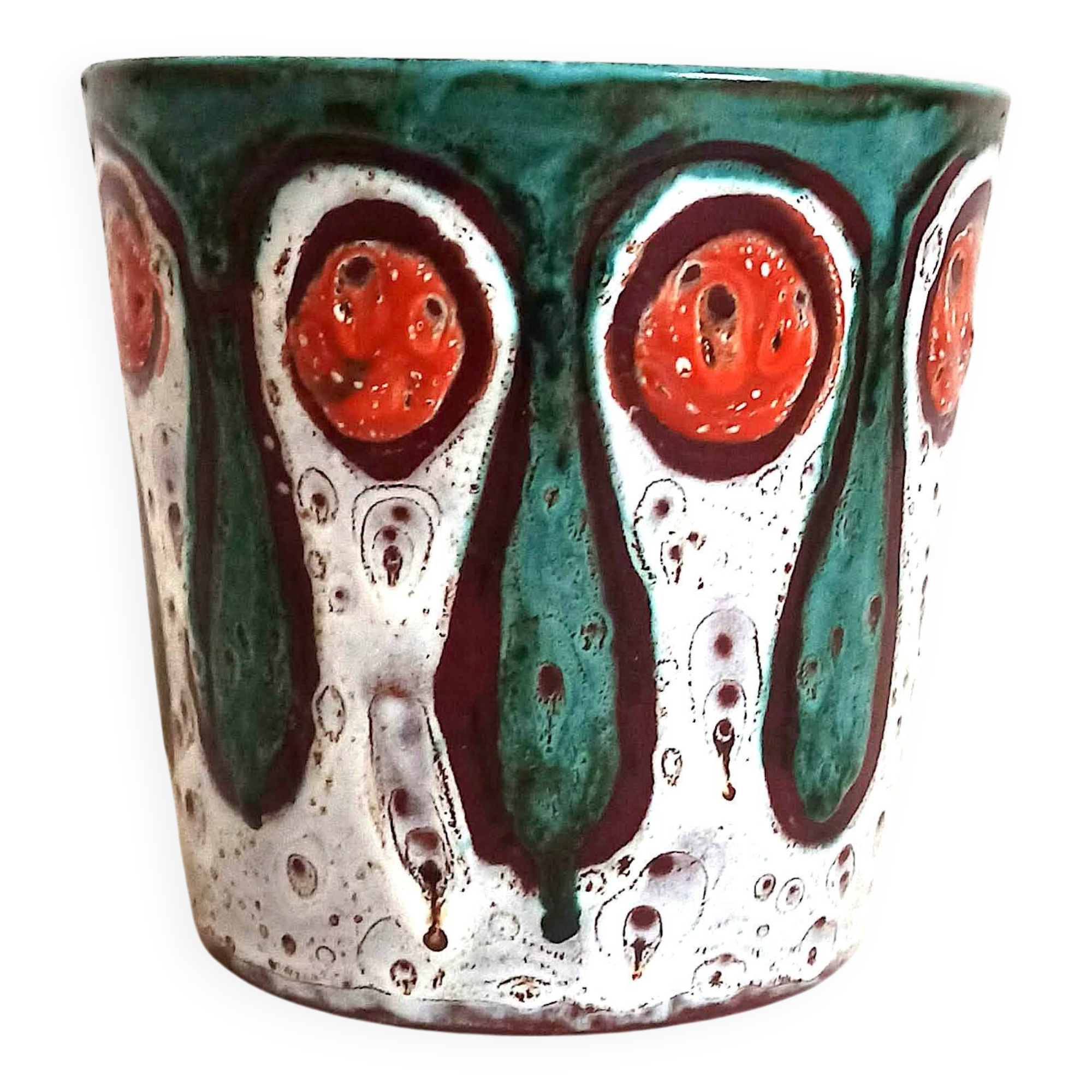 Pot ou cache-pot céramique Vallauris Années 70 Hauteur 14,2 cm