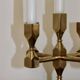 Five-arm Swedish brass candelabra by Gusum circa 1990