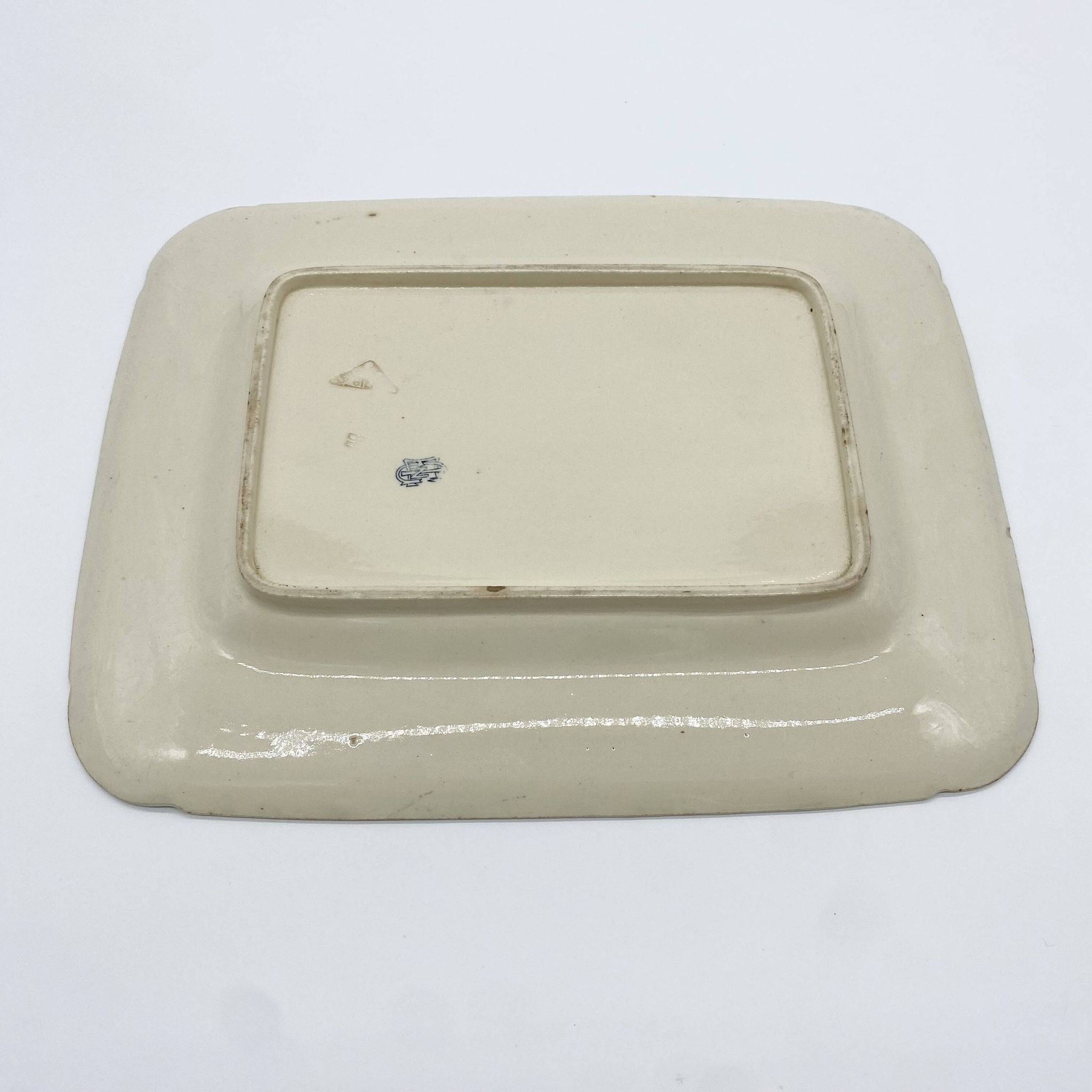 Gien earthenware dish "Terre de Fer", "Ibis" service, 1876