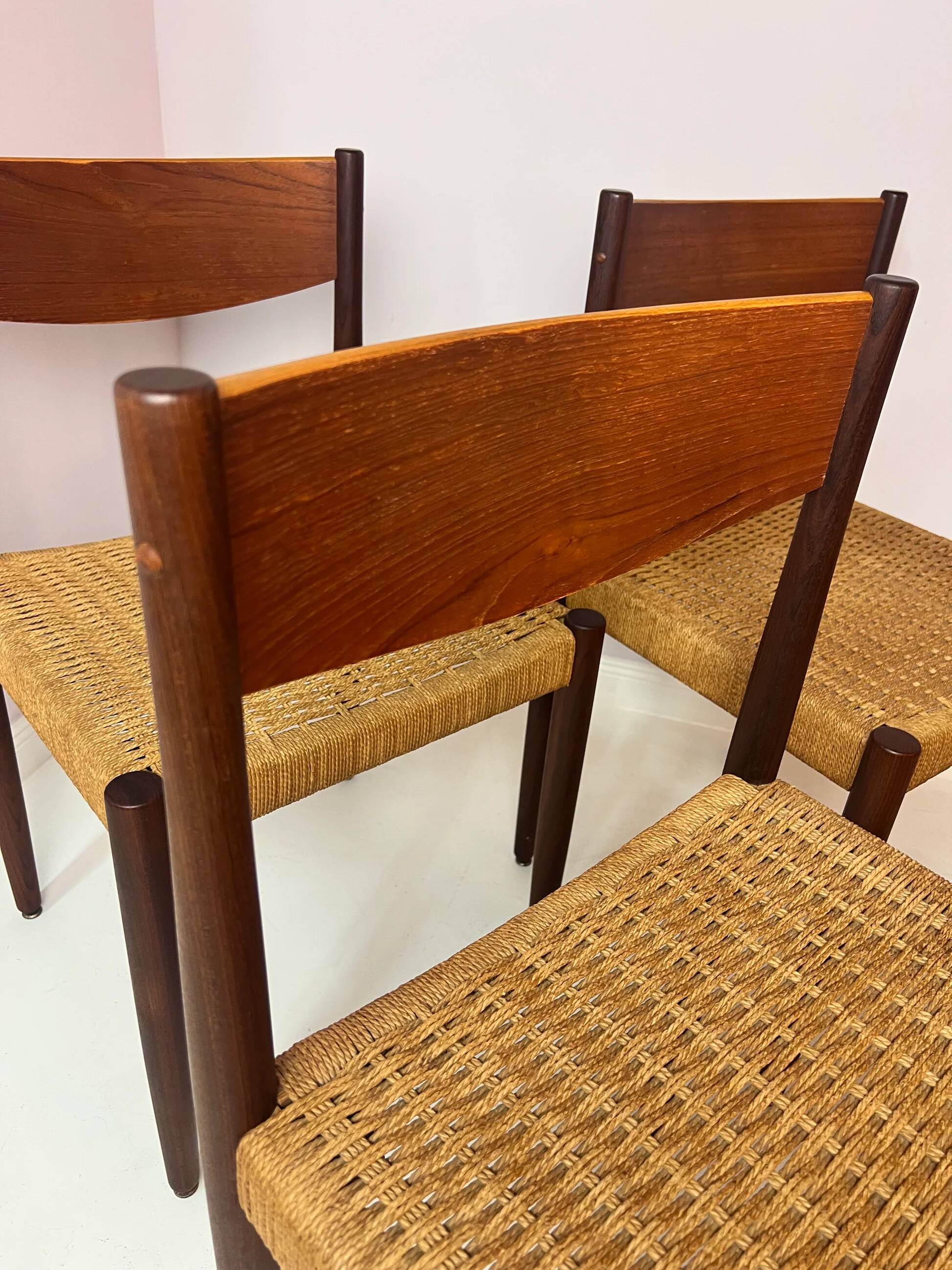 Set: 4x Dining Chair Teak by Poul Volther for Frem Rojle