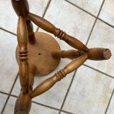 Tripod stool in turned wood